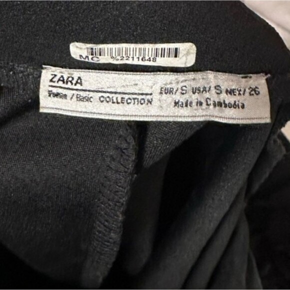 ZARA Off The Shoulder Cut Out Back Black Blouse Top Size Small - Picture 4 of 6